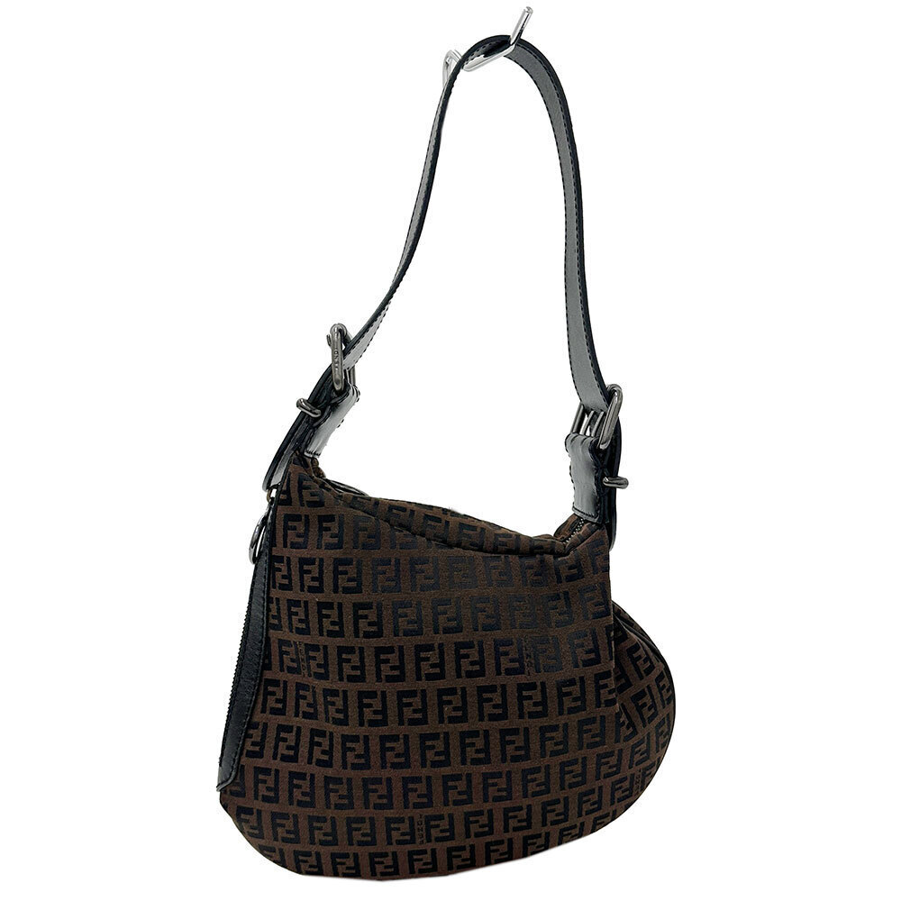 Fendi Bag Zucchino Hobo Handbag Brown
